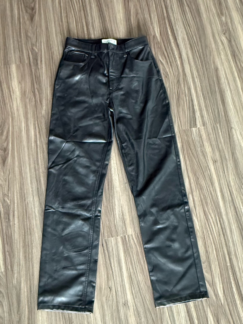Abercrombie Black Faux Leather Pants